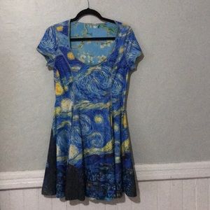 BlackMilk Starry Night **Reversible** Skater Dress